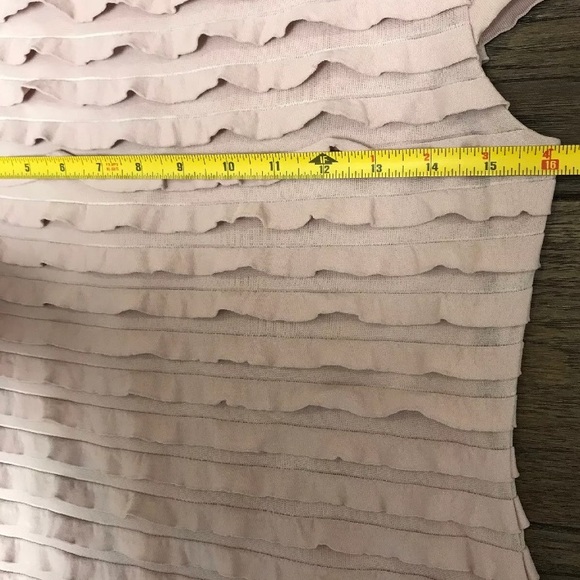 Banana Republic Ruffled Sheath Dress Cap Sleeve Sm - Picture 7 of 8